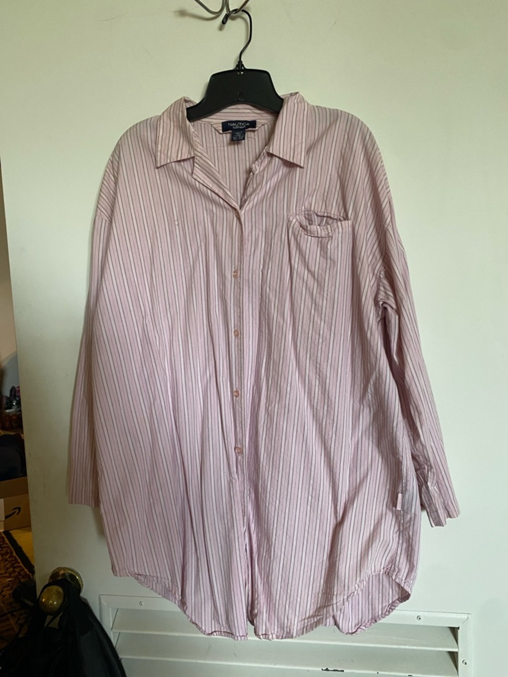 Nautica Light Pink Striped Button-Down Shirt